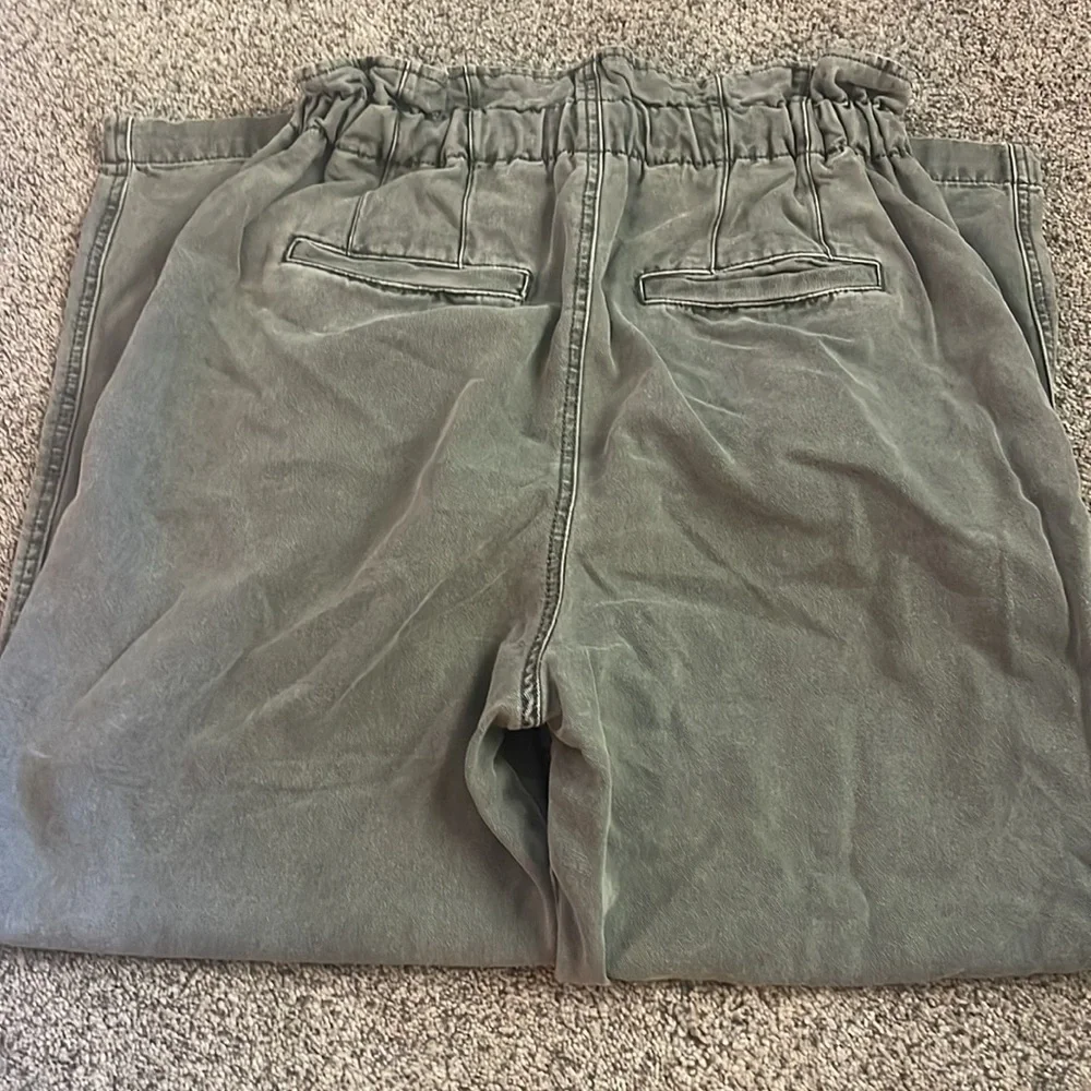 Free People paper bag green pants XS